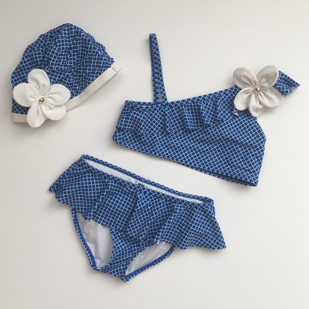Janie & Jack two-piece + swim cap